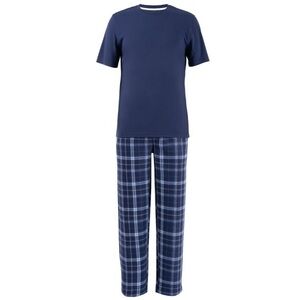 Fruit of The Loom Men's 2 Piece Pajama Set Crewneck Tee Shirt Fleece Pants SMALL